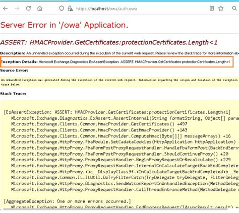Can't access OWA/EAC with expired OAuth certificate .